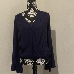 Lace & Whiskey bell sleeve blouse NWT